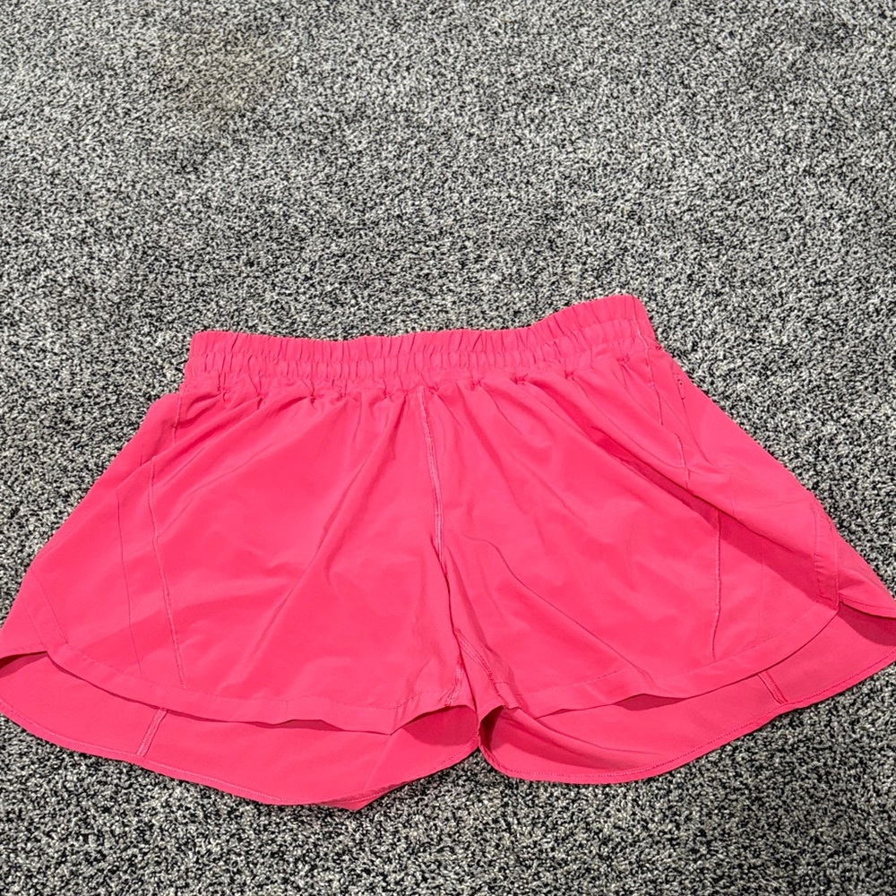 Lululemon Athletica Pink Track That High Rise Lined 5in Shorts